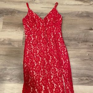 Lulus Red Lace Dress